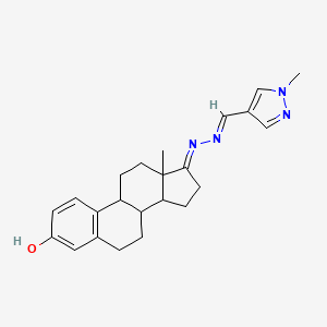 (17E)-17-{(2E)-[(1-methyl-1H-pyrazol-4-yl)methylidene]hydrazinylidene}estra-1,3,5(10)-trien-3-ol