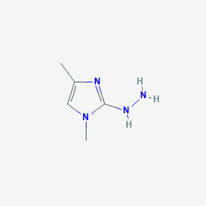 molecular formula C5H10N4 B10901861 2-Hydrazino-1,4-dimethyl-1h-imidazole 