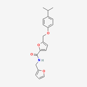 N-(furan-2-ylmethyl)-5-{[4-(propan-2-yl)phenoxy]methyl}furan-2-carboxamide