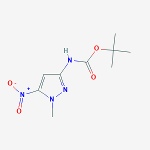 molecular formula C9H14N4O4 B10901867 tert-butyl (1-methyl-5-nitro-1H-pyrazol-3-yl)carbamate 