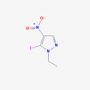 molecular formula C5H6IN3O2 B10901879 1-Ethyl-5-iodo-4-nitro-1H-pyrazole 