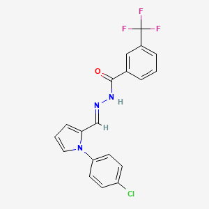 N'-{(E)-[1-(4-chlorophenyl)-1H-pyrrol-2-yl]methylidene}-3-(trifluoromethyl)benzohydrazide