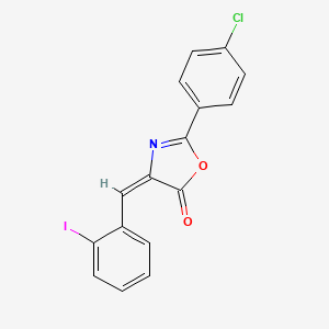 molecular formula C16H9ClINO2 B10901920 (4E)-2-(4-chlorophenyl)-4-(2-iodobenzylidene)-1,3-oxazol-5(4H)-one 