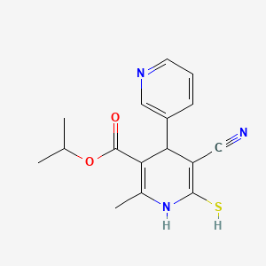 Isopropyl 5-cyano-2-methyl-4-(3-pyridyl)-6-sulfanyl-1,4-dihydro-3-pyridinecarboxylate