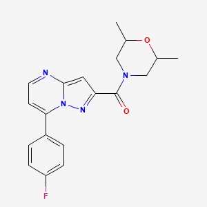 (2,6-Dimethylmorpholin-4-yl)[7-(4-fluorophenyl)pyrazolo[1,5-a]pyrimidin-2-yl]methanone