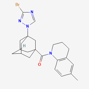 [3-(3-Bromo-1H-1,2,4-triazol-1-YL)-1-adamantyl][6-methyl-3,4-dihydro-1(2H)-quinolinyl]methanone