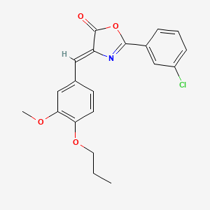 (4Z)-2-(3-chlorophenyl)-4-(3-methoxy-4-propoxybenzylidene)-1,3-oxazol-5(4H)-one