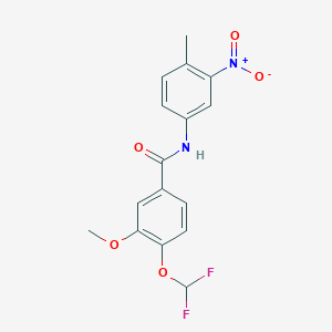 4-(difluoromethoxy)-3-methoxy-N-(4-methyl-3-nitrophenyl)benzamide