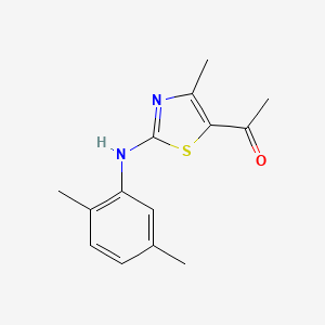 1-(2-[(2,5-Dimethylphenyl)amino]-4-methyl-1,3-thiazol-5-YL)ethanone