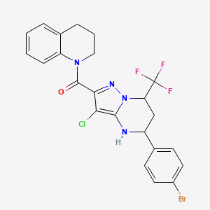 [5-(4-bromophenyl)-3-chloro-7-(trifluoromethyl)-4,5,6,7-tetrahydropyrazolo[1,5-a]pyrimidin-2-yl](3,4-dihydroquinolin-1(2H)-yl)methanone