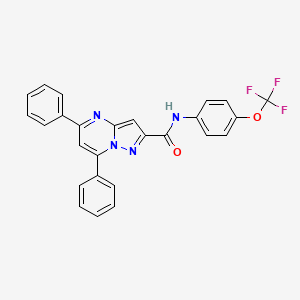 5,7-diphenyl-N-[4-(trifluoromethoxy)phenyl]pyrazolo[1,5-a]pyrimidine-2-carboxamide