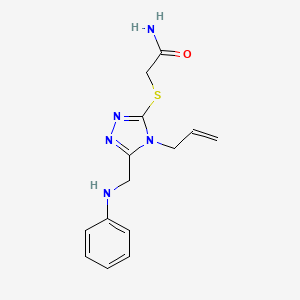 2-({5-[(phenylamino)methyl]-4-(prop-2-en-1-yl)-4H-1,2,4-triazol-3-yl}sulfanyl)acetamide