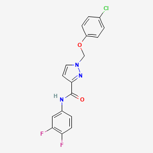 1-[(4-chlorophenoxy)methyl]-N-(3,4-difluorophenyl)-1H-pyrazole-3-carboxamide