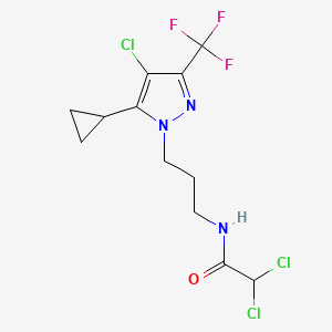 2,2-dichloro-N-{3-[4-chloro-5-cyclopropyl-3-(trifluoromethyl)-1H-pyrazol-1-yl]propyl}acetamide