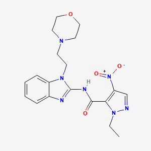 1-ethyl-N-{1-[2-(morpholin-4-yl)ethyl]-1H-benzimidazol-2-yl}-4-nitro-1H-pyrazole-5-carboxamide