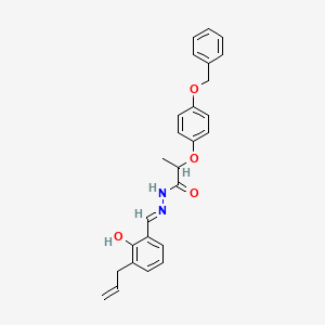 2-[4-(benzyloxy)phenoxy]-N'-{(E)-[2-hydroxy-3-(prop-2-en-1-yl)phenyl]methylidene}propanehydrazide