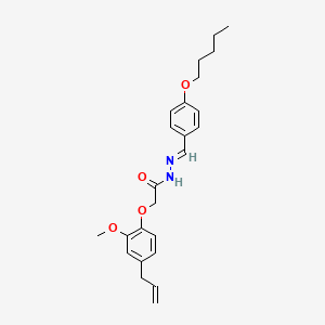 2-[2-methoxy-4-(prop-2-en-1-yl)phenoxy]-N'-{(E)-[4-(pentyloxy)phenyl]methylidene}acetohydrazide