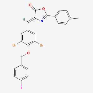 (4Z)-4-{3,5-dibromo-4-[(4-iodobenzyl)oxy]benzylidene}-2-(4-methylphenyl)-1,3-oxazol-5(4H)-one