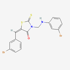 (5E)-5-(3-bromobenzylidene)-3-{[(3-bromophenyl)amino]methyl}-2-thioxo-1,3-thiazolidin-4-one