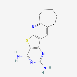 18-thia-2,13,15-triazatetracyclo[9.7.0.03,9.012,17]octadeca-1(11),2,9,12(17),13,15-hexaene-14,16-diamine