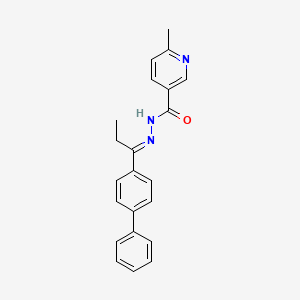 N'-[(1E)-1-(biphenyl-4-yl)propylidene]-6-methylpyridine-3-carbohydrazide