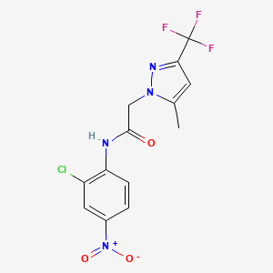 N-(2-chloro-4-nitrophenyl)-2-[5-methyl-3-(trifluoromethyl)-1H-pyrazol-1-yl]acetamide