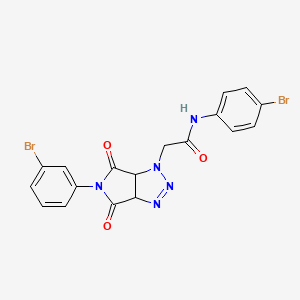 N-(4-bromophenyl)-2-[5-(3-bromophenyl)-4,6-dioxo-4,5,6,6a-tetrahydropyrrolo[3,4-d][1,2,3]triazol-1(3aH)-yl]acetamide