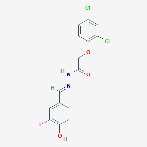 2-(2,4-Dichlorophenoxy)-N'~1~-[(E)-1-(4-hydroxy-3-iodophenyl)methylidene]acetohydrazide