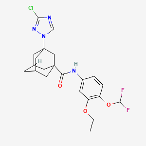 3-(3-Chloro-1H-1,2,4-triazol-1-YL)-N~1~-[4-(difluoromethoxy)-3-ethoxyphenyl]-1-adamantanecarboxamide