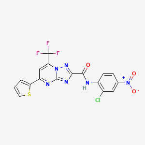 N-(2-chloro-4-nitrophenyl)-5-(thiophen-2-yl)-7-(trifluoromethyl)[1,2,4]triazolo[1,5-a]pyrimidine-2-carboxamide