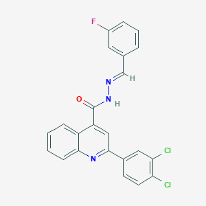 2-(3,4-dichlorophenyl)-N'-[(E)-(3-fluorophenyl)methylidene]quinoline-4-carbohydrazide