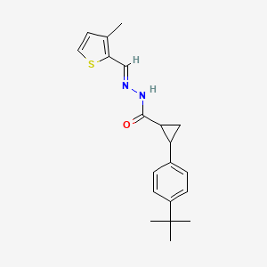 2-(4-tert-butylphenyl)-N'-[(E)-(3-methylthiophen-2-yl)methylidene]cyclopropanecarbohydrazide