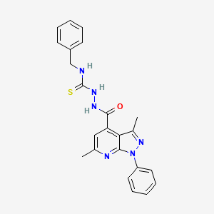 N-benzyl-2-[(3,6-dimethyl-1-phenyl-1H-pyrazolo[3,4-b]pyridin-4-yl)carbonyl]hydrazinecarbothioamide