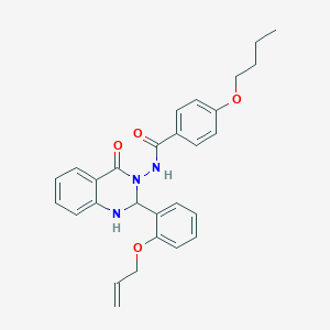 4-butoxy-N-{4-oxo-2-[2-(prop-2-en-1-yloxy)phenyl]-1,4-dihydroquinazolin-3(2H)-yl}benzamide