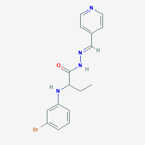 2-[(3-bromophenyl)amino]-N'-[(E)-pyridin-4-ylmethylidene]butanehydrazide