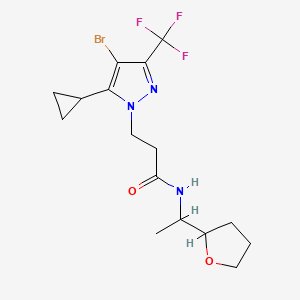 3-[4-bromo-5-cyclopropyl-3-(trifluoromethyl)-1H-pyrazol-1-yl]-N-[1-(tetrahydrofuran-2-yl)ethyl]propanamide