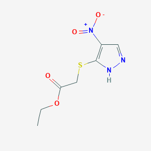 ethyl [(4-nitro-1H-pyrazol-5-yl)sulfanyl]acetate