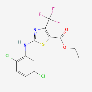 Ethyl 2-[(2,5-dichlorophenyl)amino]-4-(trifluoromethyl)-1,3-thiazole-5-carboxylate