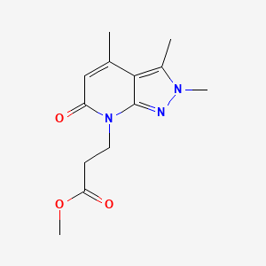 methyl 3-(2,3,4-trimethyl-6-oxo-2,6-dihydro-7H-pyrazolo[3,4-b]pyridin-7-yl)propanoate