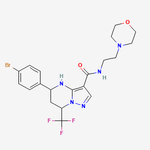 5-(4-bromophenyl)-N-[2-(morpholin-4-yl)ethyl]-7-(trifluoromethyl)-4,5,6,7-tetrahydropyrazolo[1,5-a]pyrimidine-3-carboxamide