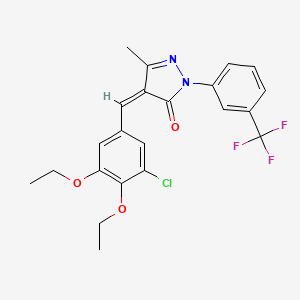 (4Z)-4-(3-chloro-4,5-diethoxybenzylidene)-5-methyl-2-[3-(trifluoromethyl)phenyl]-2,4-dihydro-3H-pyrazol-3-one