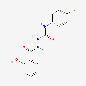 N-(4-chlorophenyl)-2-[(2-hydroxyphenyl)carbonyl]hydrazinecarboxamide