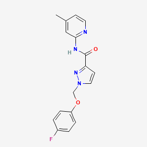 1-[(4-fluorophenoxy)methyl]-N-(4-methylpyridin-2-yl)-1H-pyrazole-3-carboxamide