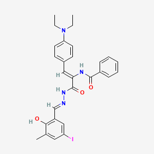 N-(2-[4-(diethylamino)phenyl]-1-{[2-(2-hydroxy-5-iodo-3-methylbenzylidene)hydrazino]carbonyl}vinyl)benzamide