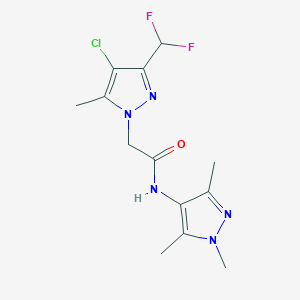 2-[4-chloro-3-(difluoromethyl)-5-methyl-1H-pyrazol-1-yl]-N-(1,3,5-trimethyl-1H-pyrazol-4-yl)acetamide