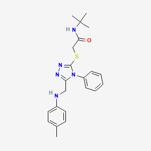 N-tert-butyl-2-[(5-{[(4-methylphenyl)amino]methyl}-4-phenyl-4H-1,2,4-triazol-3-yl)sulfanyl]acetamide