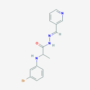 2-(3-Bromoanilino)-N'~1~-[(E)-1-(3-pyridyl)methylidene]propanohydrazide