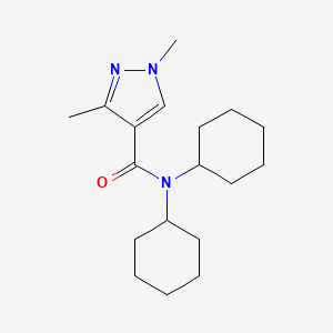 N,N-dicyclohexyl-1,3-dimethyl-1H-pyrazole-4-carboxamide