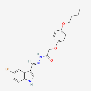 N'-[(E)-(5-bromo-1H-indol-3-yl)methylidene]-2-(4-butoxyphenoxy)acetohydrazide