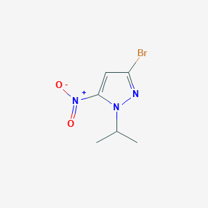 molecular formula C6H8BrN3O2 B10903280 3-Bromo-1-isopropyl-5-nitro-1H-pyrazole 